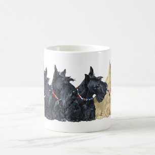 Mug Scotties Alignés