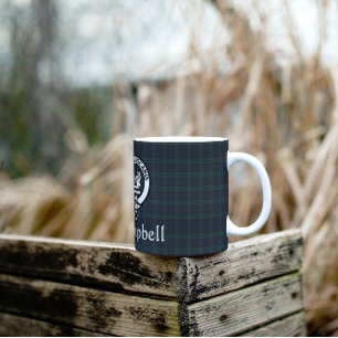 Mug Scottish Campbell Crest Badge & Tartan