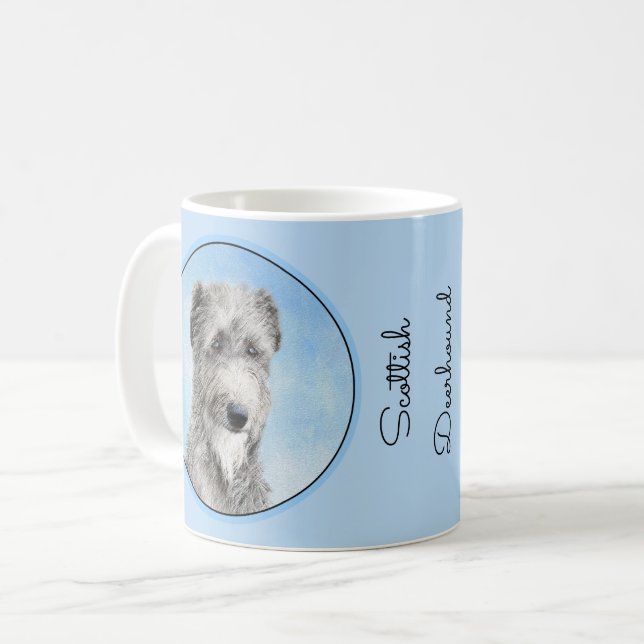 Mug Scottish Deerhound Peinture - Cute Original Chien  (Devant gauche)
