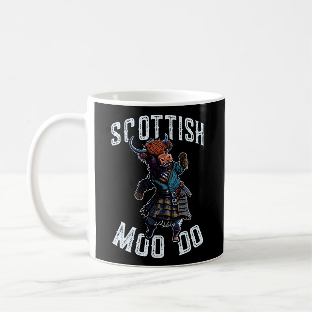 Mug Scottish Highland Cow Scottish Moo Do Cow (Gauche)