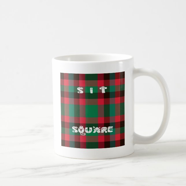 Mug Scottish Royal À damiers Tartan Plaid avec texte (Droite)