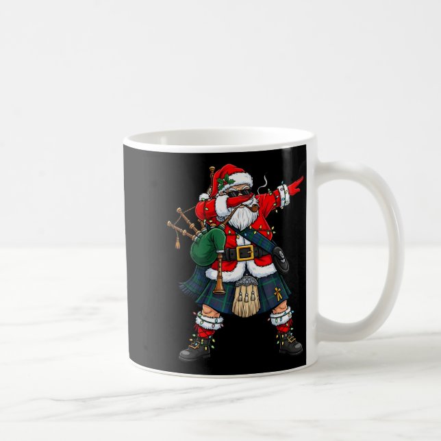 Mug Scottish Santa Bagpes Dabbing Christmas Funny Holi (Droite)
