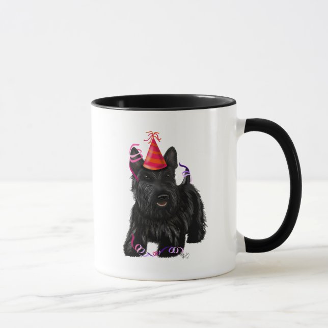 Mug Scottish Terrier et Casquette de fête (Droite)