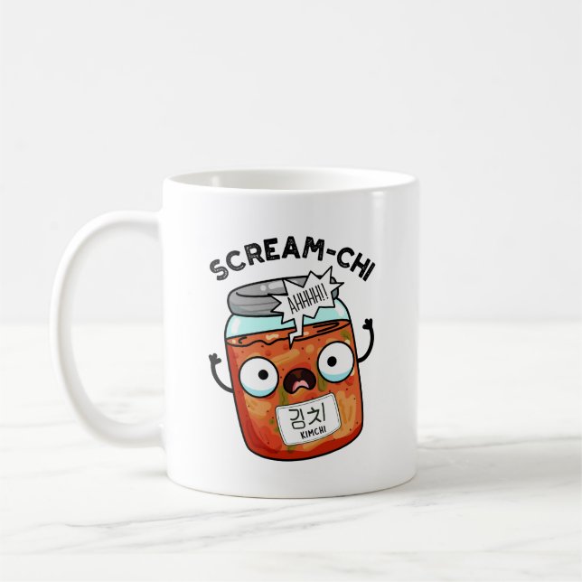 Mug Scream-chi Funny Kimchi Puns (Gauche)