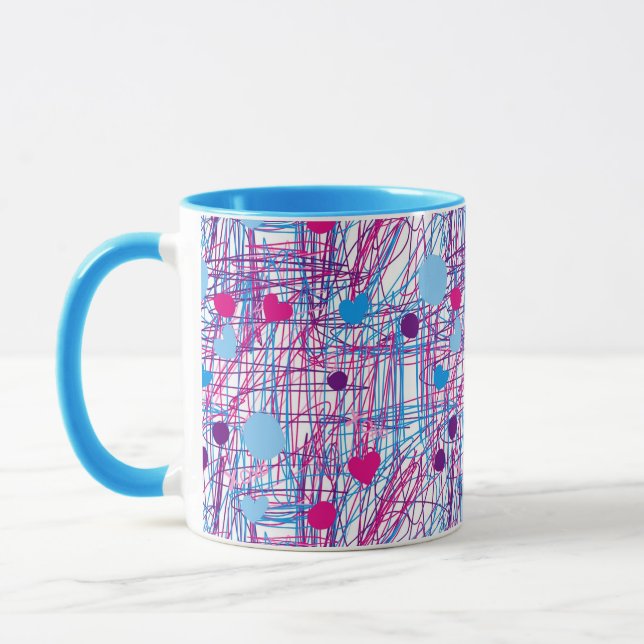 Mug Scribble Pink Blue Trending (Gauche)