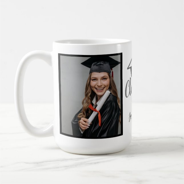 Mug Script Argent 2026 Photo de remise des diplômes pe (Gauche)