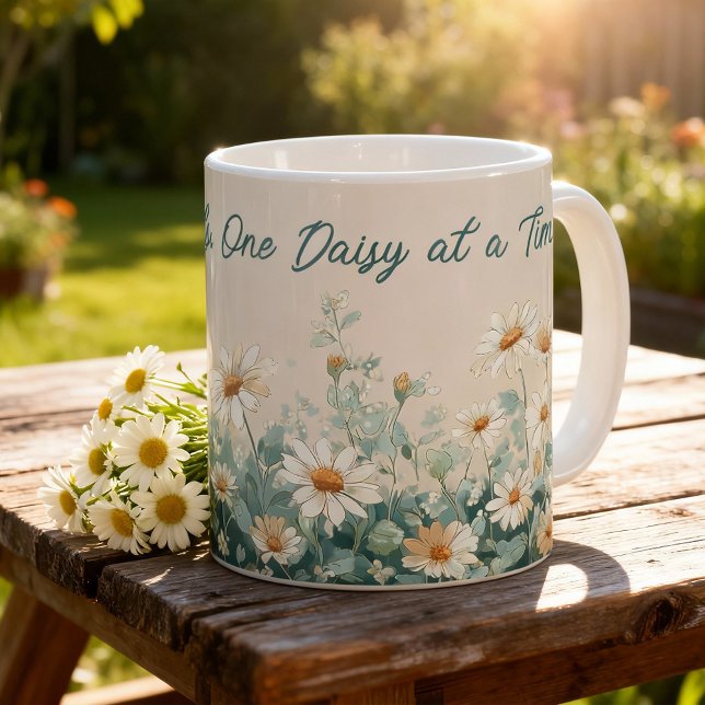 Mug Script d'appréciation de l'enseignant floral de pr (Créateur téléchargé)