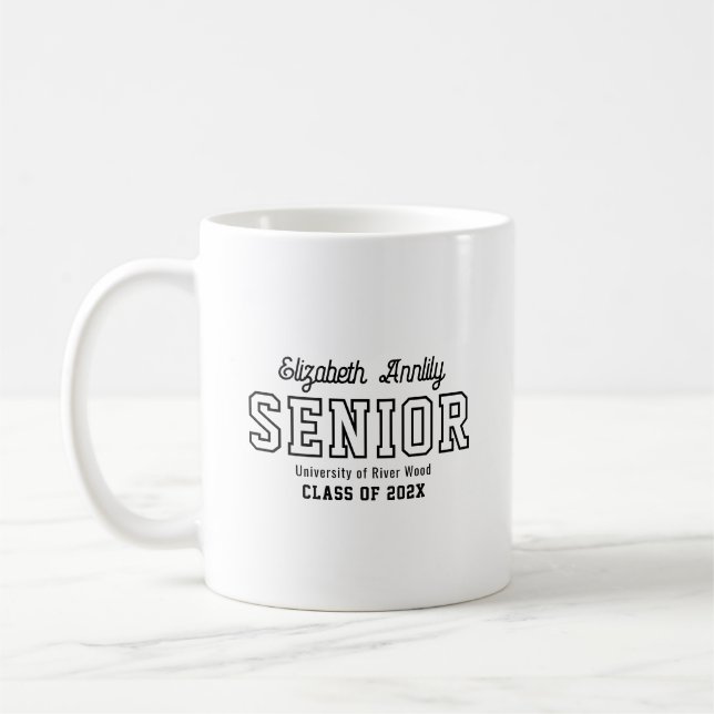 Mug Script de dernière année personnalisé supérieur Co (Gauche)