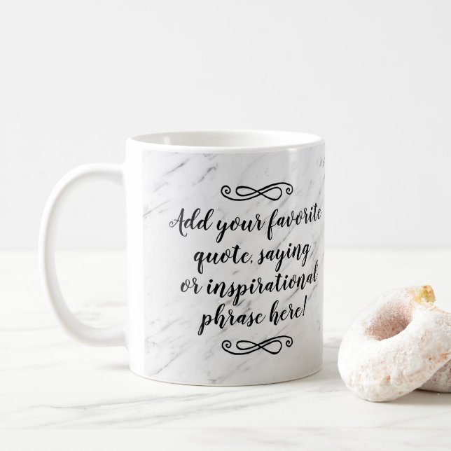 Mug Script de la phrase de devis Inspiration personnal (Avec donut)
