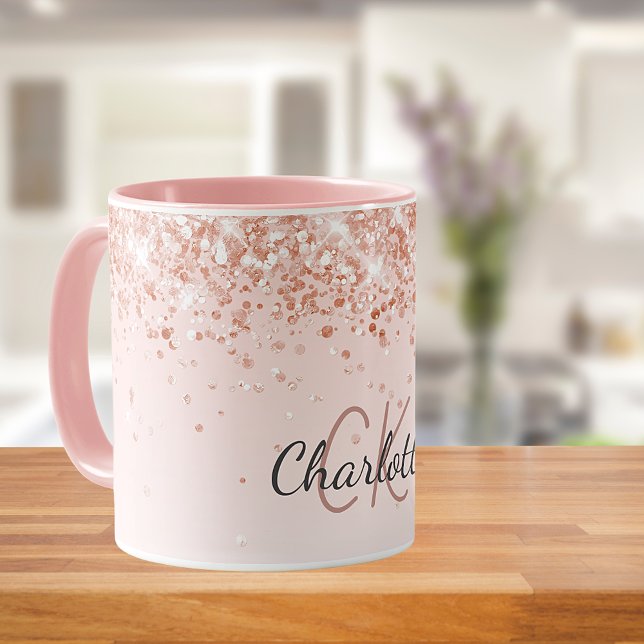 Mug Script de nom d'or rose (Créateur téléchargé)