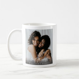Mug Script de photo de meilleures amies modernes