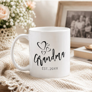 Mug Script Dessiné à la Main Grand-mère Année de Fonda