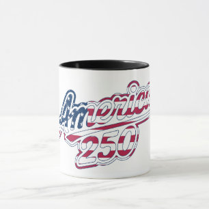 Mug Script Drapeau America 250 Semiquincentenaire Desi