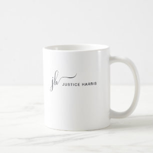 Mug Script élégant Monogramme moderne simple personnal