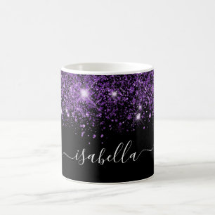 Mug Script glam de nom de parties scintillant violet n