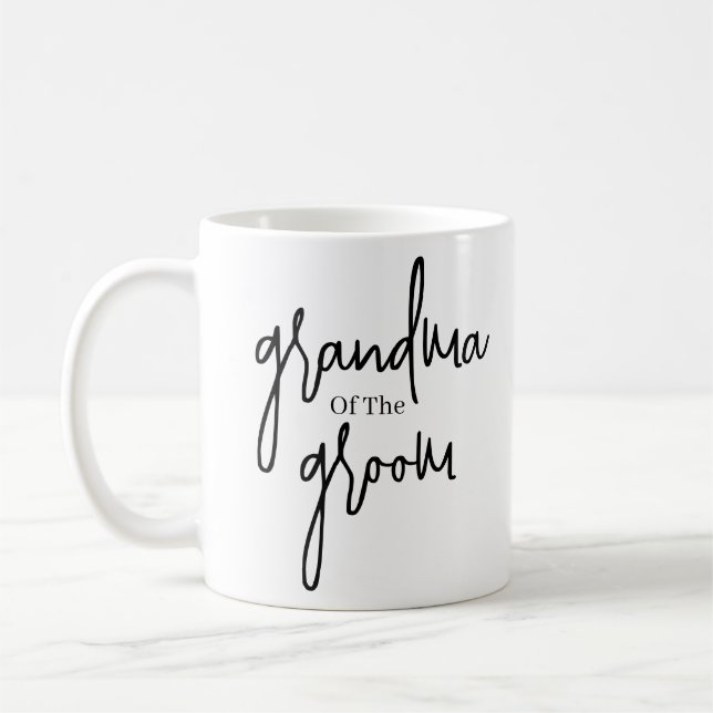 Mug Script Grand-mère noire du marié mariage Café (Gauche)