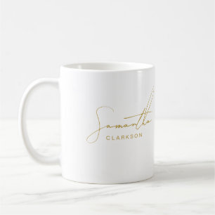 Mug Script manuscrit en or professionnel simple
