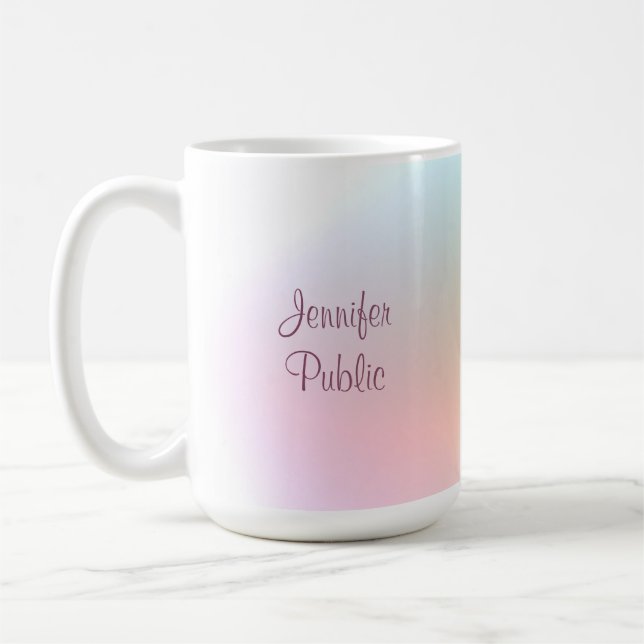 Mug Script manuscrit moderne élégant coloré tendance (Gauche)