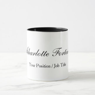 Mug Script minimaliste d'écriture manuscrite classique