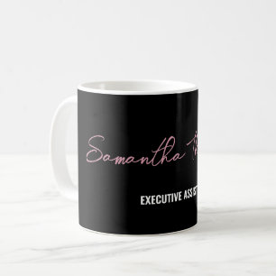 Mug Script minimaliste rose moderne