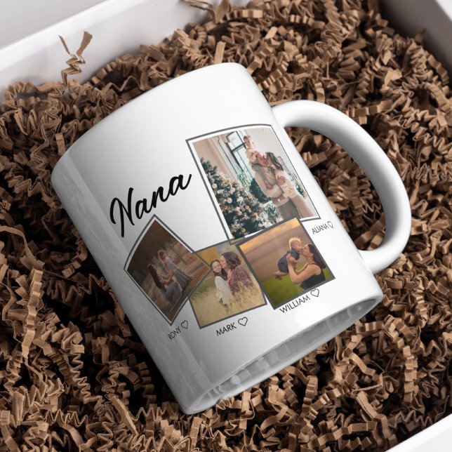 Mug Script Nana moderne | Collage photo pour petits en (Créateur téléchargé)