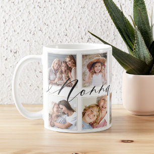 Mug Script Nonna moderne   Collage photo pour petits e
