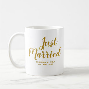 Mug Script Or Personnalisé Juste Marié