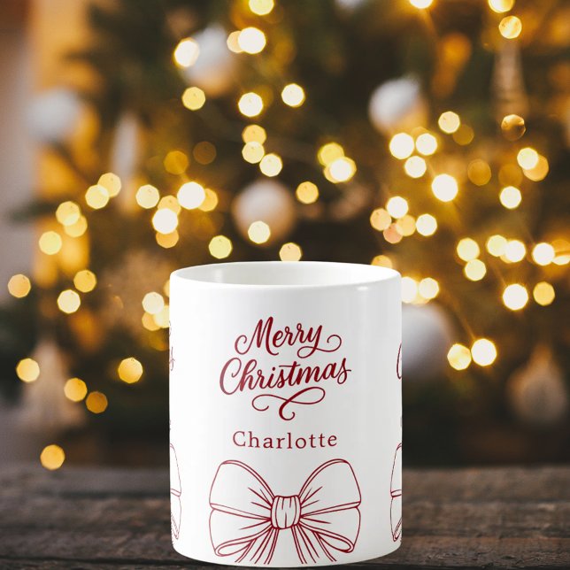 Mug Script rouge de Noël (Créateur téléchargé)