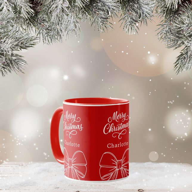 Mug Script rouge de Noël (Créateur téléchargé)