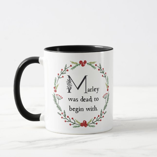 Mug Scrooge Jacob Marley Dickens Un Carol De Noël (Gauche)