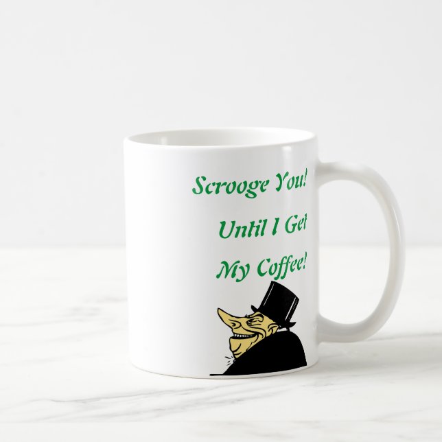 Mug Scrooge Toi ! Mignonne, dessin animé, Noël (Droite)
