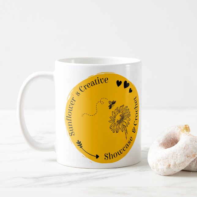 Mug SCS&C Sunflower's Sweet HoneyBee Mug, 11 oz (Avec donut)