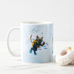 Mug Scuba Cat plonge sous l'eau