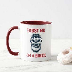 Mug Scull de barbe Motorcycle Faites-moi confiance