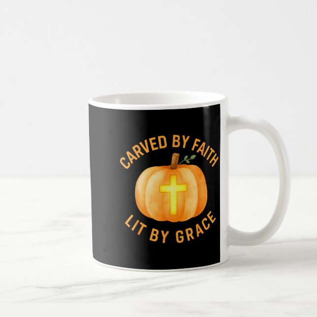 Mug Sculpté par la foi éclairé par la grâce Citrouille (Droite)