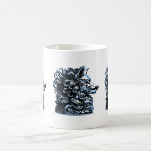 Mug Sculpture de loup chromé