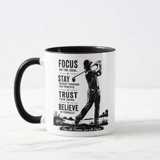 Mug Se concentrer sur l'objectif Rester patient Confia (Gauche)