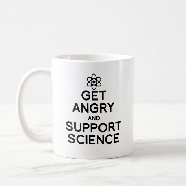 Mug Se mettre en colère et soutenir la science (Gauche)