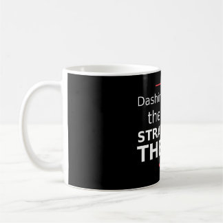 Mug Se précipitant dans la neige droit au pub noir