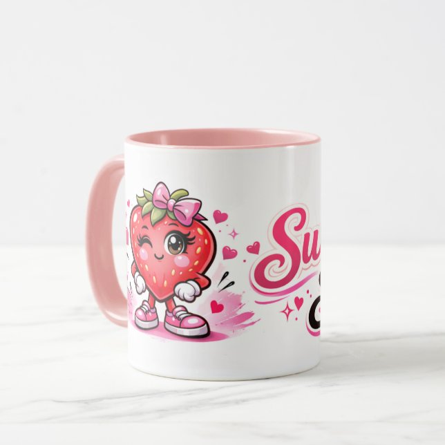 Mug Se Sentant Fruitée - Douce mais Sassy - Amis Foodi (Devant gauche)