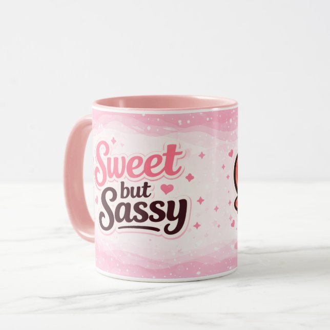 Mug Se Sentir Fruitée - Douce mais Sassy - Amis Foodie (Devant gauche)