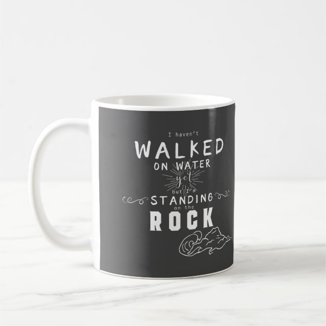 Mug Se tenir sur le rocher Inspirational Typography (Gauche)