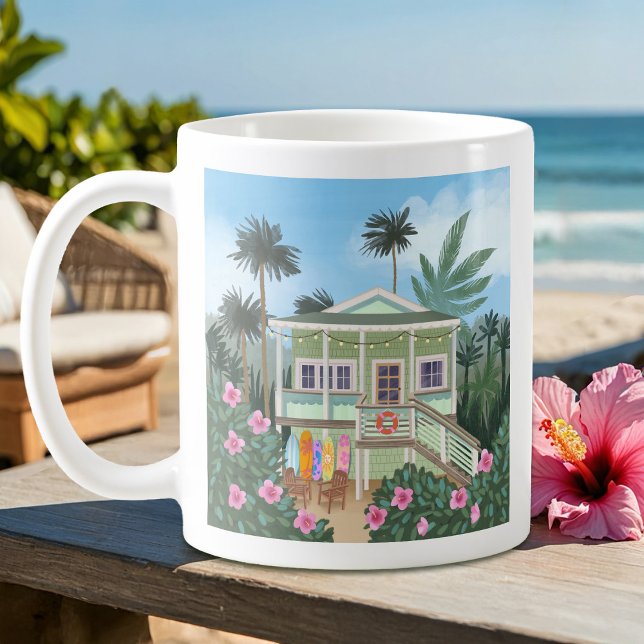Mug Sea Foam Green Beach House (Créateur téléchargé)