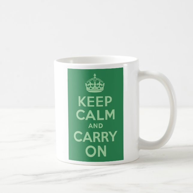 Mug Sea Green Restez calme et poursuivez (Droite)