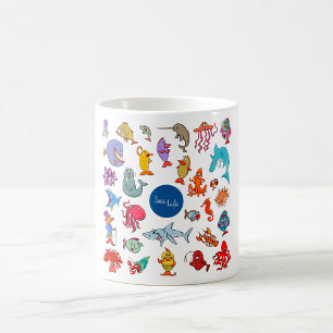 Mug Sea Life Animaux Colorful Ocean Caractères