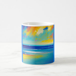 Mug Sea Scape 10 "Coincé sur le sable".