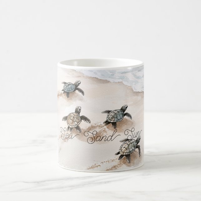Mug  Sea Turtles Sand Sun Beach (Centre)