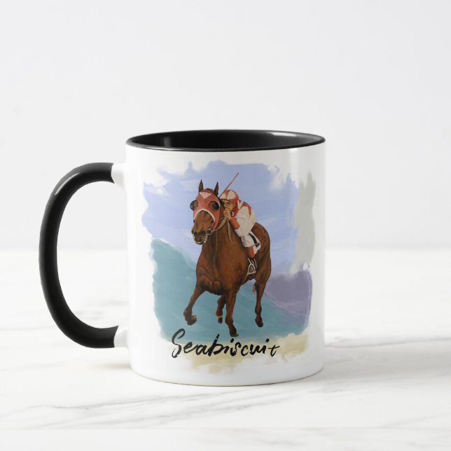 Mug  “Seabiscuit” – Champion Horse - Personalize Your (Gauche)