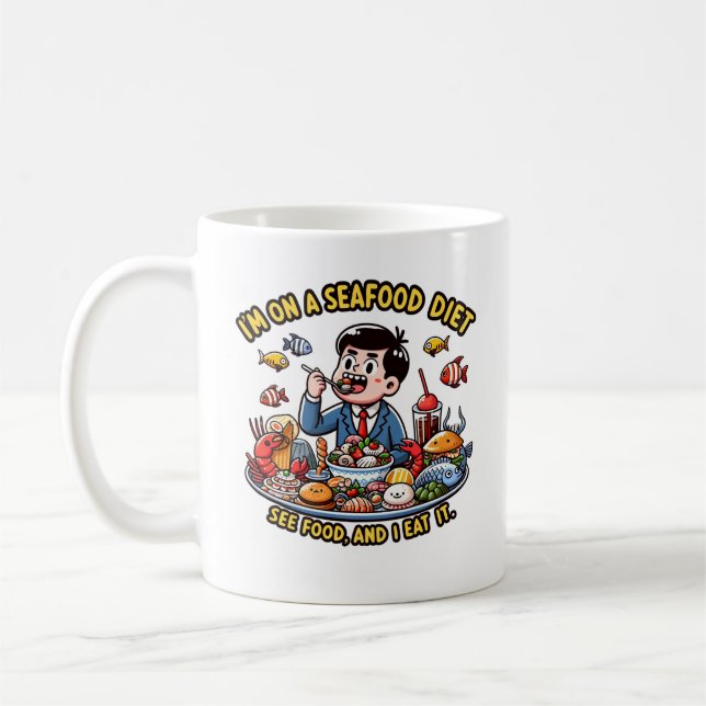 Mug "Seafood Feast – See Food, Eat Food" (Gauche)
