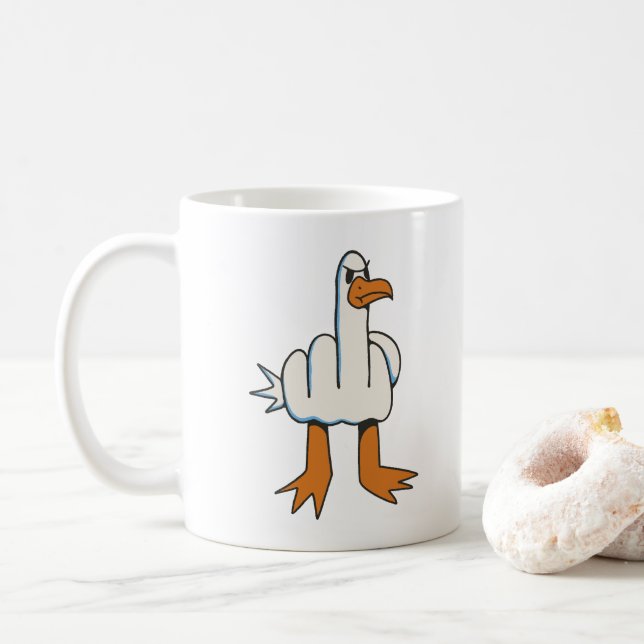 MUG SEAGULEMENT AVEC CORPS DOIGT MOYEN (Avec donut)